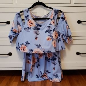 Pink Blush maternity/nursing top